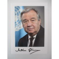 AUTOGRAPHED / SIGNED -  FORMER SECRETARY OF THE UNITED NATIONS ANTONIO GUTERRES
