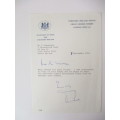 AUTOGRAPHED / SIGNED - JAMES PRIOR - SECRETARY OF STATE NORTHERN IIRELAND