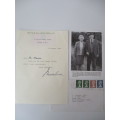 AUTOGRAPHED / SIGNED - RT HON. ENOCH POWELL  UK POLITICIAN