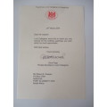 AUTOGRAPHED / SIGNED - LORD CALLAGHAN FORMER PRIME MINISTER OF ENGLAND