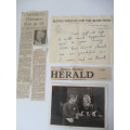AUTOGRAPHED / SIGNED VINTAGE LETTER LADY CHURHILL AND VINTAGE PHOTO !!!