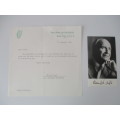AUTOGRAPHED / SIGNED DR PATRICK HILLERY FORMER IRELAND PRESIDENT