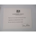 AUTOGRAPHED / SIGNED - TONY BLAIR FORMER PRIME MINISTER OF THE UK