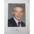 AUTOGRAPHED / SIGNED - TONY BLAIR FORMER PRIME MINISTER OF THE UK