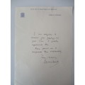 AUTOGRAPHED / SIGNED SIR EDWARD HEATH AND PRINTED LETTER FOR UK PRIME MINISTER