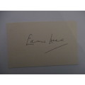 AUTOGRAPHED / SIGNED SIR EDWARD HEATH FORMER PRIME MINISTER OF ENGLAND