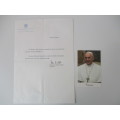 PRINTED AUTOGRAPH THE POPE FRANCIS AND LETTER