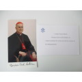 AUTOGRAPHED / SIGNED - CARDINAL/ BISHOP TARCISIO BERTONE FROM THE VATICAN