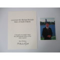 AUTOGRAPHED / SIGNED - MICHAEL ROUNDS GOVERNOR OF SOUTH DAKOTA