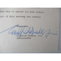 AUTOGRAPHED / SIGNED - GUILFORD DUDLEY JR SIGNED LETTER  1970