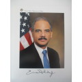 AUTOGRAPHED / SIGNED - ERIC HOLDER ATTORNEY GENERAL A4 SIZE