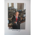 AUTOGRAPHED / SIGNED - MICHAEL R. BLOOMBERG FORMER MAYOR OF NEW YORK A4 SIZE
