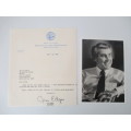 AUTOGRAPHED / SIGNED - JIM EDGAR FOR USA GOVERNOR AND LETTER