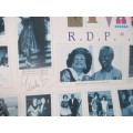AUTOGRAPHED / SIGNED - PIETER DIRK UYS AS EVITA  SIGNED CARD -  NOTE MANDELA
