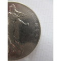 FRANCE  1 FRANC  COIN - 1964  - ERROR COIN S MISSING IN  FRANCAISE