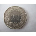 SWITZERLAND - 20 RAPPEN  COIN  - 1990