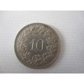 SWITZERLAND 10 RAPPEN COIN  - 1955