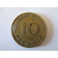 GERMANY -  10 PFENNIG - 1950 LOVELY DETAIL