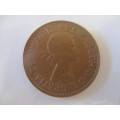 GREAT BRITAIN -  1965 HALF PENNY GREAT DETAIL COIN