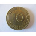 GERMANY - 10 PFENNIG 1968 COIN LOVELY DETAIL