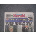 NEWSPAPER -  EASTERN PROVINCE HERALD - DEATH OF A PRINCESS - DIANA  1997