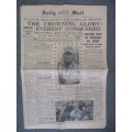 VINTAGE NEWSPAPER - DAILY MAIL EVEREST  CONQUERED - 1953