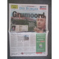 VINTAGE NEWSPAPER - DIE BURGER - GRUMOORD 2001  MARIKE DE KLERK