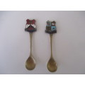 LOT OF SUGAR AND MUSTARD SPOONS -  6 PIECES