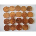 SOUTH AFRICA  - LOT OF UNCIRCULATED 5c  COINS