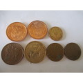 SOUTH AFRICA  CRESTED AND UNCIRCULATED COINS - 50c 5c 10c  1c COINS SEE PICS