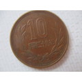 JAPAN  10  YEN TEMPLE COIN  1960