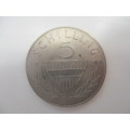 AUSTRIA - 5 SCHILLING - 1969  GREAT DETAIL COIN
