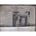 VINTAGE NEWSPAPER - ROYAL FAMILY LEAVES THE UNION - FEATURING SMUTS 1947