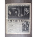 VINTAGE NEWSPAPER - DEATH OF QUEEN MARY - DAILY SKETCH 1953