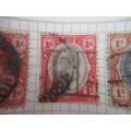 TRANSVAAL 3 OLD USED MOUNTED STAMPS