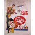 MINI ELVIS POSTER AND 3 COLLECTOR REPLICA ITEMS FROM ELVIS AND MAGAZINE