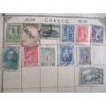 GREECE - LOT OF OLD MOUNTED STAMPS - ALSO MYTHOLOGICAL FIGURES