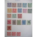 AUSTRIA LOT OF CREST AND MERCURY STAMPS MOUNTED MOST UNUSED