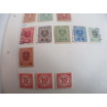 AUSTRIA LOT OF CREST AND MERCURY STAMPS MOUNTED MOST UNUSED