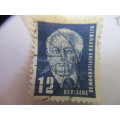 EAST GERMANY - 2 1950 PRESIDENT WILHELM PIECK USED MOUNTED