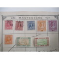 MONTENEGRO - USED AND UNUSED STAMPS MOUNTED - 1913