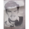 VINTAGE A4 PHOTOGRAPH OF WAYDE PRESTON - PICTURE SLIM WHITMAN / PONY EXPRESS