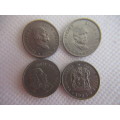 SOUTH AFRICA  LOT OF 4 DIFFERENT  5c COINS  - 1982 - 1983 - 1976 -  1967 (28)
