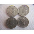 SOUTH AFRICA - LOT OF 4 PRESIDENT  5c COINS - 1968 -  1979 -  1976 - 1982 (11))
