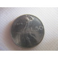 ITALY - 50 LIRE -  1975 -  LOVELY DETAIL COIN