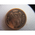 SOUTH AFRICA  NEW AND OLD 5c COINS - 2007 - 1987 (8)