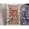 ITALY LOT OF 6 STAMPS ITALY AT WORK 1950`S