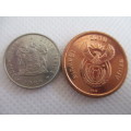 SOUTH AFRICA - OLD AND NEW 5c COIN -  1988 -  2010    (6)