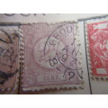 BELGIUM AND NETHERLANDS - 1916 CARMINE POSTAGE DUE AND 2 FREE REVENUE STAMPS