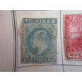 TRINIDAD AND TOBAGO 3 OLD USED MOUNTED STAMPS